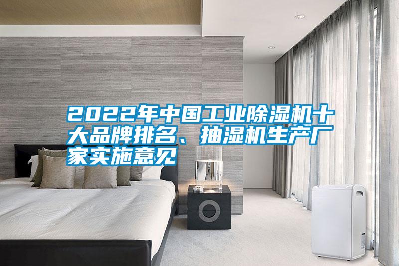 2022年中國工業91看片在线下载機十大品牌排名、抽濕機生產廠家實施意見