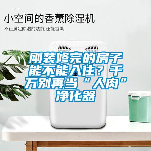 剛裝修完的房子能不能入住？千萬別再當“人肉”淨化器