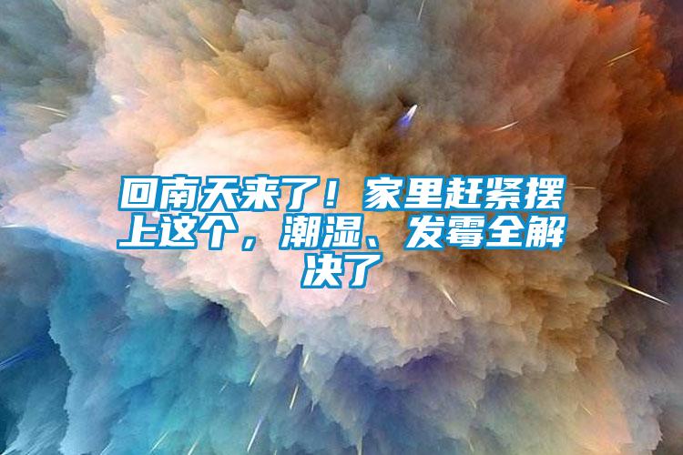 回南天來了！家裏趕緊擺上這個，潮濕、發黴全解決了