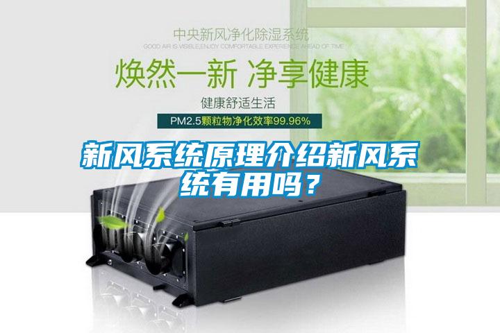 新風係統原理介紹新風係統有用嗎？