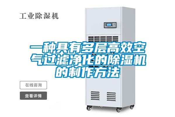一種具有多層高效空氣過濾淨化的91看片在线下载機的製作方法
