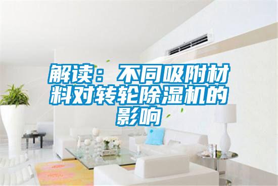 解讀：不同吸附材料對轉輪91看片在线下载機的影響