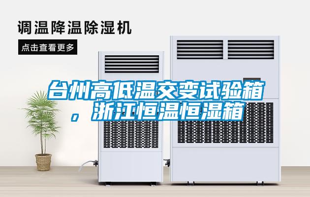 台州高低溫交變試驗箱，浙江恒溫恒濕箱