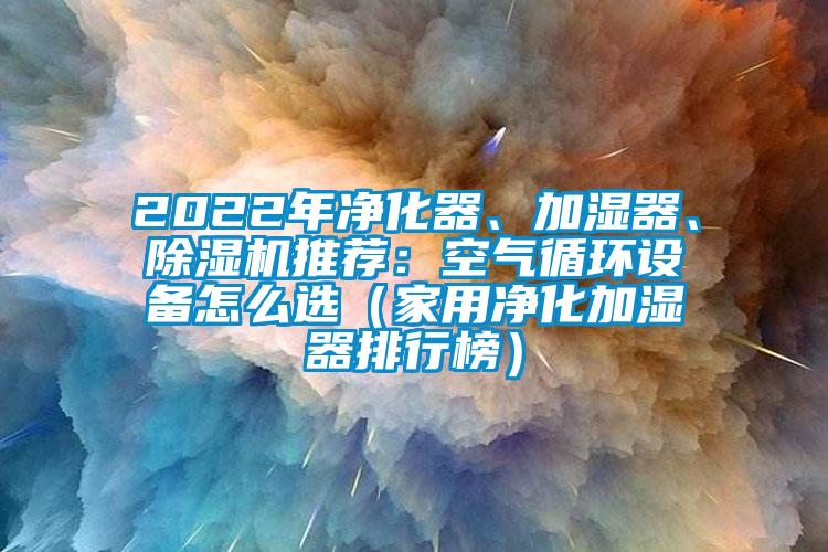 2022年淨化器、加濕器、91看片在线下载機推薦：空氣循環設備怎麽選（家用淨化加濕器排行榜）