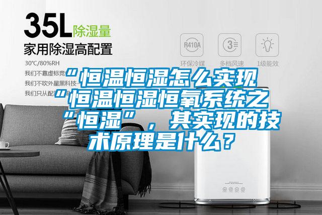 “恒溫恒濕怎麽實現“恒溫恒濕恒氧係統之“恒濕”，其實現的技術原理是什麽？
