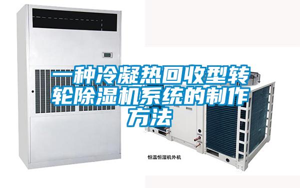 一種冷凝熱回收型轉輪91看片在线下载機係統的製作方法