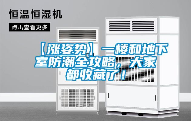 【漲姿勢】一樓和地下室防潮全攻略，大家都收藏了！