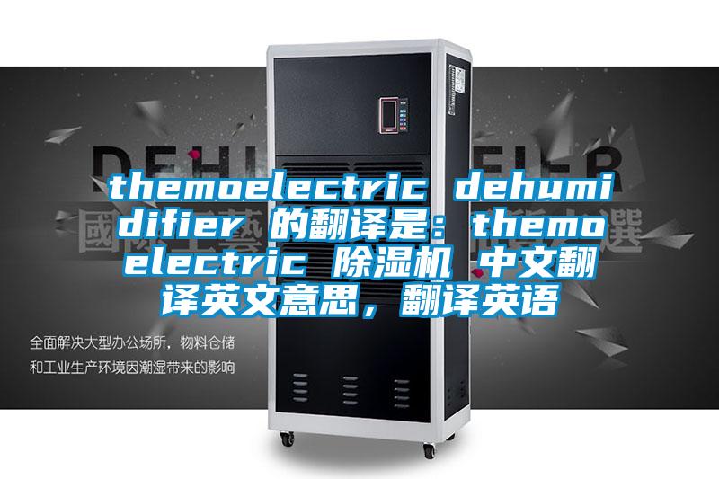 themoelectric dehumidifier 的翻譯是：themoelectric 91看片在线下载機 中文翻譯英文意思，翻譯英語