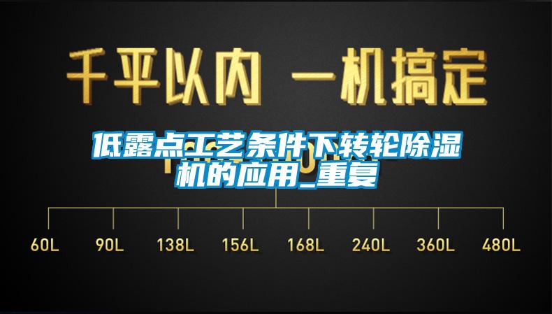 低露點工藝條件下轉輪91看片在线下载機的應用_重複