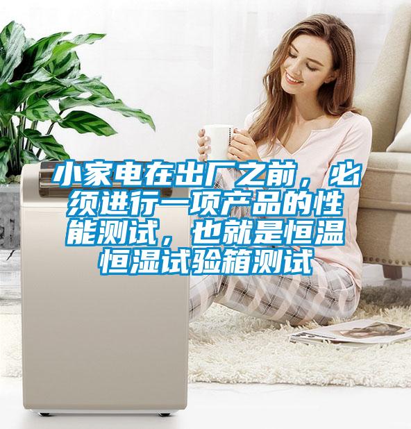 小家電在出廠之前，必須進行一項產品的性能測試，也就是恒溫恒濕試驗箱測試