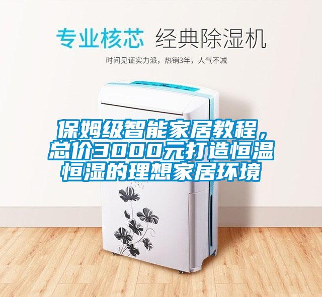 保姆級智能家居教程，總價3000元打造恒溫恒濕的理想家居環境