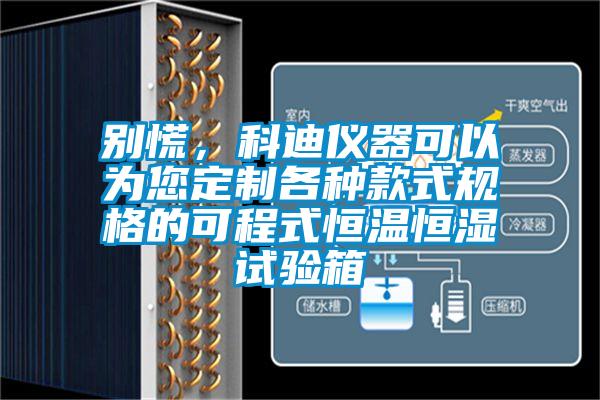 別慌，科迪儀器可以為您定製各種款式規格的可程式恒溫恒濕試驗箱