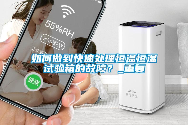 如何做到快速處理恒溫恒濕試驗箱的故障？_重複