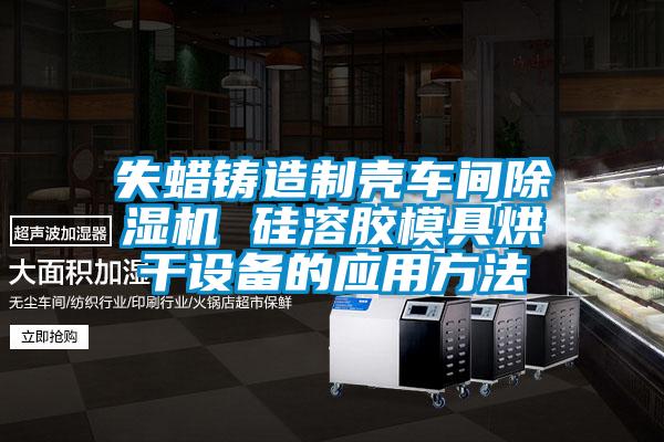 失蠟鑄造製殼車間91看片在线下载機 矽溶膠模具烘幹設備的應用方法