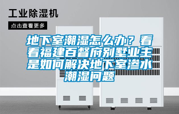 地下室潮濕怎麽辦？看看福建百督府別墅業主是如何解決地下室滲水潮濕問題