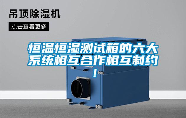 恒溫恒濕測試箱的六大係統相互合作相互製約！