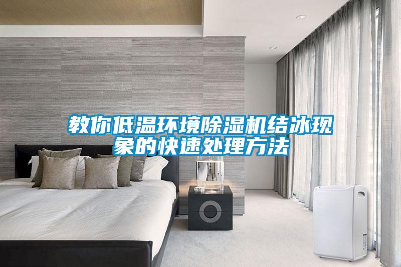 教你低溫環境91看片在线下载機結冰現象的快速處理方法