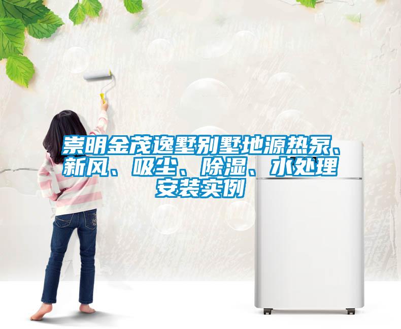 崇明金茂逸墅別墅地源熱泵、新風、吸塵、91看片在线下载、水處理安裝實例