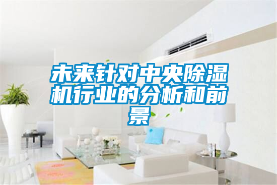 未來針對中央91看片在线下载機行業的分析和前景