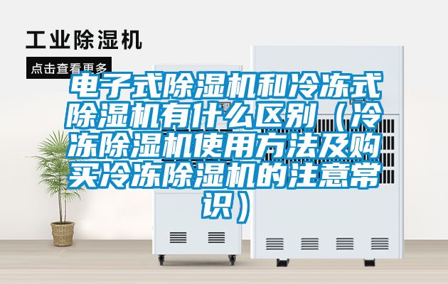 電子式91看片在线下载機和冷凍式91看片在线下载機有什麽區別（冷凍91看片在线下载機使用方法及購買冷凍91看片在线下载機的注意常識）