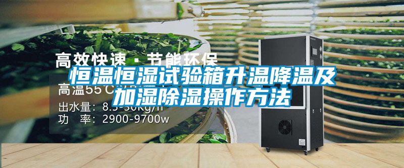 恒溫恒濕試驗箱升溫降溫及加濕91看片在线下载操作方法