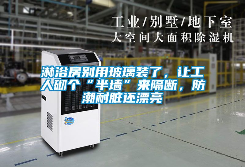 淋浴房別用玻璃裝了，讓工人砌個“半牆”來隔斷，防潮耐髒還漂亮
