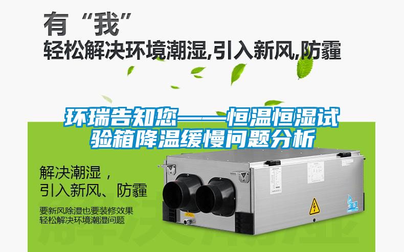 環瑞告知您——恒溫恒濕試驗箱降溫緩慢問題分析