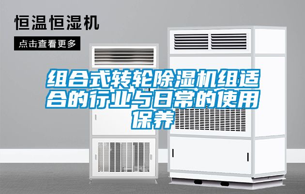 組合式轉輪91看片在线下载機組適合的行業與日常的使用保養