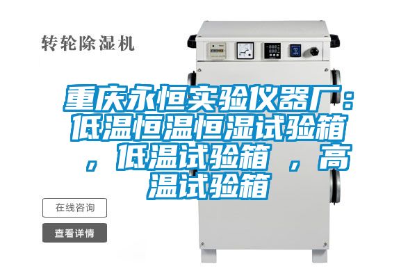 重慶永恒實驗儀器廠：低溫恒溫恒濕試驗箱 , 低溫試驗箱 , 高溫試驗箱