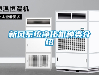 企業手机看片AV短片新風係統淨化機種類介紹