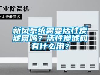 企業手机看片AV短片新風係統需要活性炭濾網嗎？活性炭濾網有什麽用？