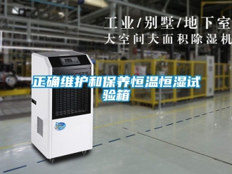 知識百科正確維護和保養恒溫恒濕試驗箱