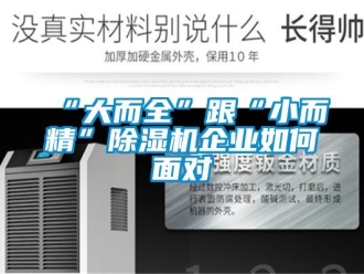 常見問題“大而全”跟“小而精”91看片在线下载機企業如何麵對